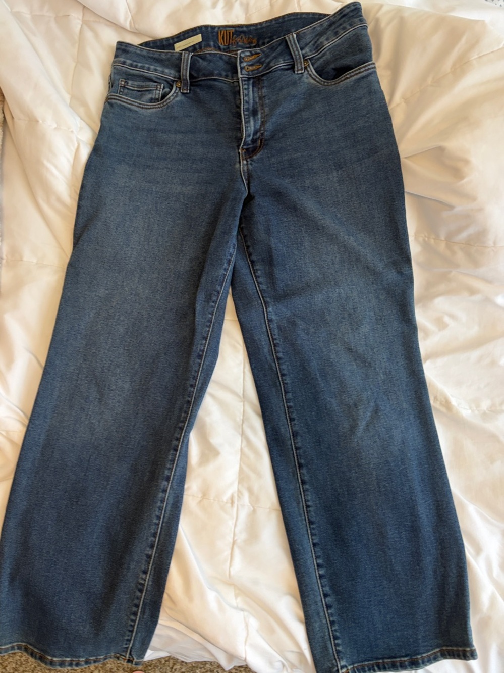 Kut from the Kloth Dark Blue Wide Leg Jeans